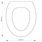 Topravit Palisade Solid Wood Replacement Toilet Seat & Cover BB.TOP.PAL