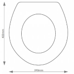Trent Rotus Solid Wood Replacement Toilet Seat & Cover Soft Close BBSC.TRE.ROT