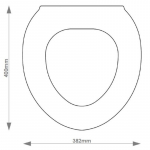Trent Waverley Solid Wood Replacement Toilet Seat & Cover Soft Close BBSC.TRE.WAV