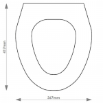 Twyford Advent Solid Wood Replacement Toilet Seat & Cover BB.TWY.ADV