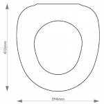 Twyford Albany Solid Wood Replacement Toilet Seat & Cover Soft Close BBSC.TWY.ALB