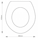 Twyford Clarice Solid Wood Replacement Toilet Seat & Cover Soft Close BBSC.TWY.CLR