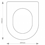 Twyford Entice/Wave C/C 165mm Solid Wood Replacement Toilet Seat & Cover BB.TWY.ENT.CC.BHF