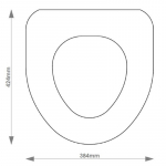 Twyford Jupiter Solid Wood Replacement Toilet Seat & Cover BB.TWY.JUP