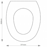 Twyford Milano Solid Wood Replacement Toilet Seat & Cover Soft Close BBSC.TWY.MIL.BHF