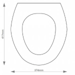 Twyford Olympian  Solid Wood Replacement Toilet Seat & Cover Soft Close BBSC.TWY.OLY.BHF