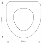 Twyford Rhapsody Solid Wood Replacement Toilet Seat & Cover Soft Close BBSC.TWY.RHA