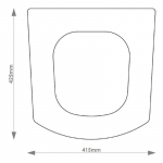 Twyford Royale  Solid Wood Replacement Toilet Seat & Cover BB.TWY.ROY.BHF