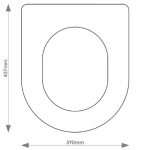 Twyford Venus Solid Wood Replacement Toilet Seat & Cover Soft Close BBSC.TWY.VEN