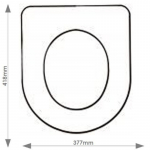 Utopia Quantum  Solid Wood Replacement Toilet Seat & Cover Soft Close BBSC.UTO.QUA.BHF