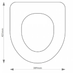 Vernon Tutbury Amari Solid Wood Replacement Toilet Seat & Cover Soft Close BBSC.VER.AMA