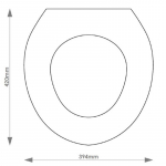 Vernon Tutbury Cotswold Solid Wood Replacement Toilet Seat & Cover Soft Close BBSC.VER.COT