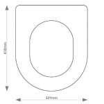 Villeroy & Boch O Novo Solid Wood Replacement Toilet Seat & Cover Soft Close BBSC.VIL.ONO.BHF
