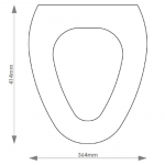 Villeroy & Boch Oblic Solid Wood Replacement Toilet Seat & Cover Soft Close BBSC.VIL.OBL