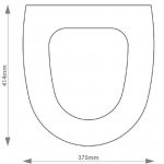 Villeroy & Boch Stratos Solid Wood Replacement Toilet Seat & Cover BB.VIL.STR
