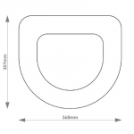 Villeroy & Boch Subway Compact Solid Wood Replacement Toilet Seat & Cover BB.VIL.SUC.BHF