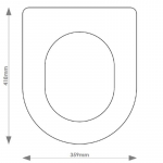 Vitra Mona Solid Wood Replacement Toilet Seat & Cover Soft Close BBSC.VIT.MON.BHF