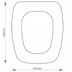 Warneton Monte Carlo Solid Wood Replacement Toilet Seat & Cover Soft Close BBSC.WAR.MON