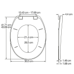 Bemis Ashford Standard Close Toilet Seat & Cover White 7250TP000