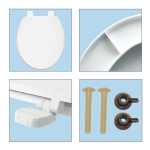 Bemis Chester Standard Close Toilet Seat & Cover White 7200AR000