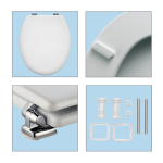 Bemis New York STA-TITE Standard Close Toilet Seat & Cover White 4100CPT000
