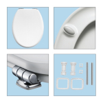 Bemis Vegas Soft Closing STA-TITE Toilet Seat & Cover White 4403CLT000