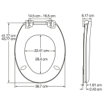 Bemis Vegas Soft Closing STA-TITE Toilet Seat & Cover White 4403CLT000