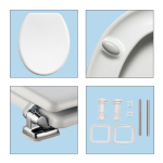 Bemis Vegas Standard Close STA-TITE Toilet Seat & Cover White 4403CPT000