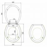 Burlington Wood Soft Close Toilet Seat & Cover Including Hygiene Handle  Oak S16_A51CHR