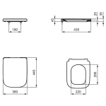 Ideal Standard i.Life A Soft Close Quick Release Toilet Seat & Cover White T453101