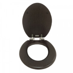 Heritage Bathrooms Soft Close Quick Release Toilet Seat & Cover Walnut With Brushed Nickel Hinges TSWAL103SSC