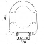 EuroShowers D One Soft Close Toilet Seat & Cover White 86511