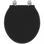 Ideal Standard Waverley Standard Close Solid Wood Toilet Seat & Cover Black U0248GB