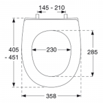Pressalit Projecta Solid Pro Polygiene Standard Close Toilet Seat & Cover White 1002011-DG4925