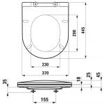 Laufen Pro Slim Soft Close Toilet Seat & Cover With Quick Release White H8989660000001