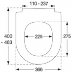 Pressalit Sway D2 Soft Close With Lift Off Top Fixing Toilet Seat & Cover Matt White 994230-DF4999