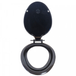 Cameron Plastic Ltd Seagull D/F Standard Close Toilet Seat & Cover Black SBDBLA