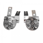 Bemis YM004-SB Slow Close Replacement Toilet Seat Hinge Set HG7501997-Chrome