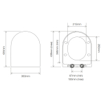Tavistock Levant Soft Close Quick Release Premium Toilet Seat & Cover White DC4044-SF