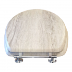 EuroShowers MDF Standard Close Toilet Seat & Cover Grey Oak 82800