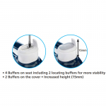Celmac Celeste Pro Raised Standard Close Toilet Seat & Cover With Metal Hinge & Stability Buffers White SCI11WY