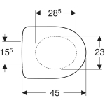 Geberit Selnova Round Top Fix Soft Close Toilet Seat & Cover White with Metal Hinge 500.333.01.6