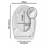 Celmac Casablanca Soft Close Quick Release Toilet Seat & Cover White 20120728