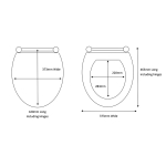 Eastbrook Sherwood Soft Close Toilet Seat & Cover Light Walnut with Chrome Hinges 34.01204