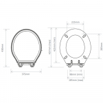 Roper Rhodes Harrow Soft Close Toilet Seat & Cover Gloss White HSCTSW