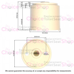 Pressalit Projecta Pro 896 Raised Buffers 50mm (Set of 2) - A9192