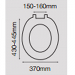 Twyford Avalon White Toilet Seat Ring Only AV7881WH