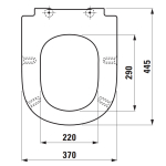 Laufen Lua Standard Close Toilet Seat Without Cover White H8910840000001