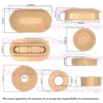 Catalano Roma 5ROSTF00 Replacement Toilet Seat & Cover Buffer Set Grey 5SETPARASCVE
