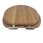 Heritage Bathrooms Soft Close Quick Release Toilet Seat & Cover Oak With Vintage Gold Hinges TSOAK100SC